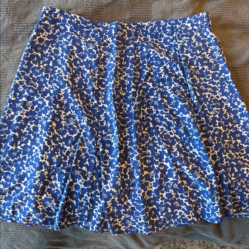Marine Layer Blue and White Patterned Skirt